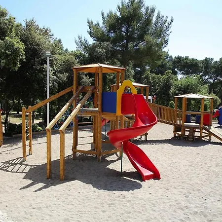 Mobile Homes In Camp Soline At Biograd, With Sand- And Pebble Beach