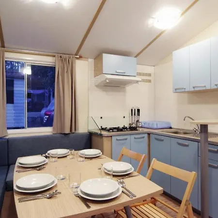 Mobile Homes In Camp Soline At Biograd, With Sand- And Pebble Beach